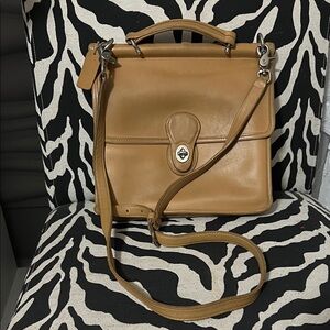 Vintage Coach Willis 9927 Camel Leather Satchel
